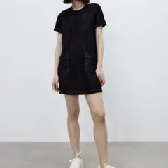 ZARA テクスチャーワンピース