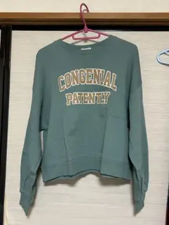 C.O.L.Z.A グリーン クルーネック スウェット L