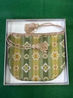 和装用バッグ 花柄 グリーン系