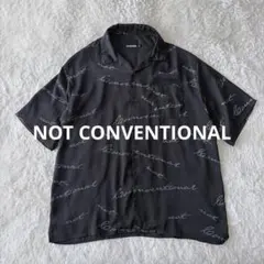 希少✨NOT CONVENTIONAL レタリングハーフスリーブスキッパーシャツのサムネイル