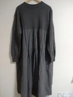 FREAK'S STORE グレー ロングワンピース ピグメント加工