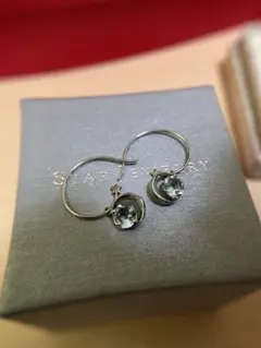 STAR JEWELRY フープピアス 星型チャーム付き