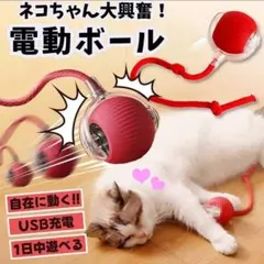 猫 犬 おもちゃ 電動 自動 ボール 猫じゃらし USB充電 光る コンパクトのサムネイル