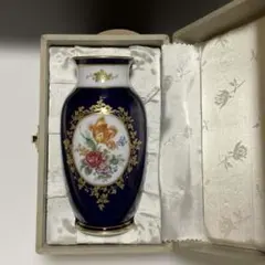 ○未使用□ノリタケ スタジオコレクション 瑠璃金彩花紋 花瓶 ベース