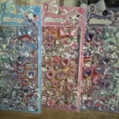 新品　ストーン付き　立体シール　3枚セット