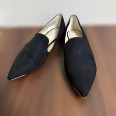 ZARA メタルトゥ フラットオペラシューズ