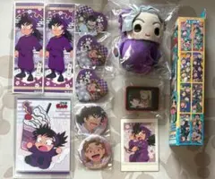 忍たま　キャラポス　ハート缶バッジ　寝巻き　綾部　平滝夜叉丸　タカ丸　浜　田村