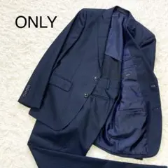 ONLY オンリー ビジネススーツ 2B ストライプ ネイビー 165Y