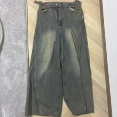 grancy ジップデニム ブルー