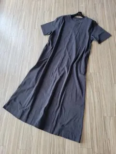 新品未使用無印良品 天竺編みフレアロングワンピース