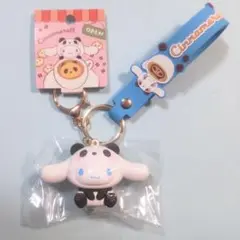 新品◆サンリオ シナモロール パンダスイーツ ラバー立体キーホルダーストラップ