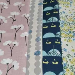 ステキ北欧風❁ニーナ カクシクッカ&シトア&シエニ&ミネット 小花柄生地 はぎれ