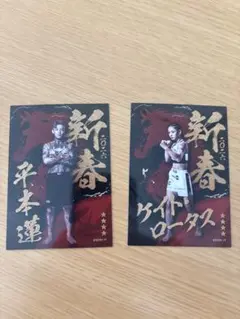 【24時間以内発送】 RIZIN新春くじリアルカード平本蓮・ケイトロータスセット