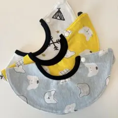 【新品・未使用】北欧風スタイ　リバーシブルスタイ　3枚セット