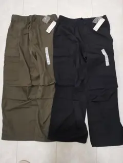 GU スーパーワイドカーゴパンツ 2点セット ブラック カーキ XL