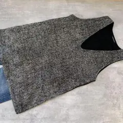 ツイード Vネック ノースリーブ ベスト