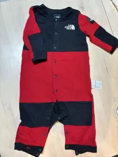 THE NORTH FACE 赤黒ロンパース 80