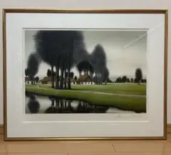 真作 遠藤桑珠 「水辺」 日本画 - メルカリ