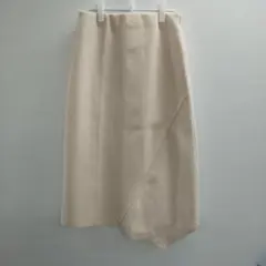 ZARA スカート アイボリー Mサイズ アシンメトリーデザイン ベージュ