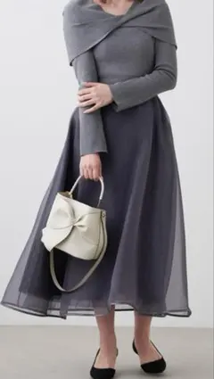 CELFORD セルフォード ケープ付きドッキングニットワンピース