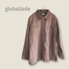 globallade 【11R】スエード調ジャケット　ジップアップ　茶系　春　秋