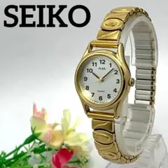 稼働品 SEIKO 腕時計 セイコー アルバ ゴールド QZ式 人気 ビンテージ