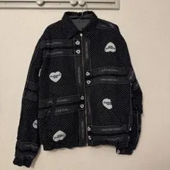 ジップアップジャケット ブラック・ダークグレー