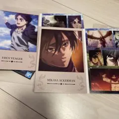 進撃の巨人 一番くじ F賞 メモリアルカード ミカサ エレン