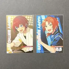 あんスタ アニカフェ バースデーブロマイド Knights 朱桜 司 月永 レオ