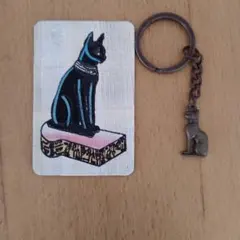 古代エジプト 猫の神 キーホルダー とマグネット