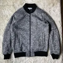 グレー ジップアップ スウェットジャケット　M