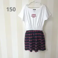アナップガール♡ロゴ 半袖ワンピース 150cm