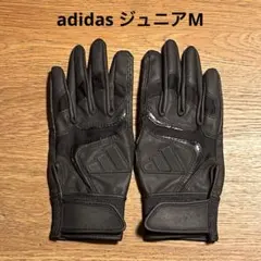 adidas バッティング手袋　ジュニアM JM 黒　ブラック