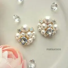 ホワイトパールピアス