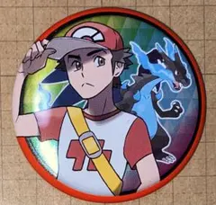 ★ポケモントレーナー缶バッジ レッド＆ヒトカゲ ポケットモンスター 缶バッジ カントー レッド ヒトカゲ