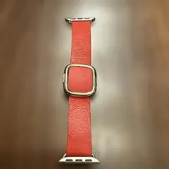 Apple Watch レザー バンド 赤