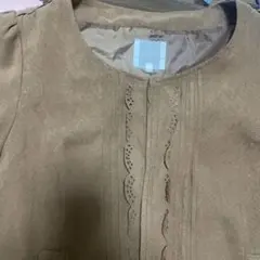 ブラウンノーカラージャケット