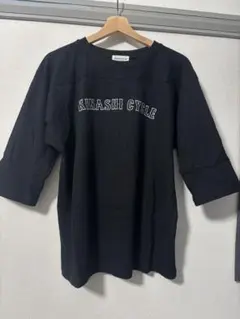 木梨サイクル★七分袖フットボールシャツ★黒★Sのサムネイル