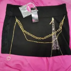 希少 新品未使用 平成ギャル y2k マーズ ゴールドチェーン ミニスカート M