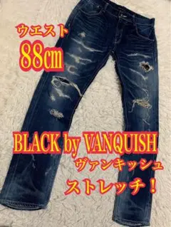 BLACK by VANQUISH デニム　ジーンズ　ストレッチ　ダメージのサムネイル
