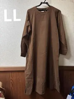 （新品未使用）ブラウン コーデュロイ 長袖ワンピース