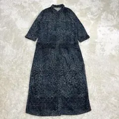 美品✨KAPITAL コーデュロイシャツワンピース レオパード柄 ロング丈 XS