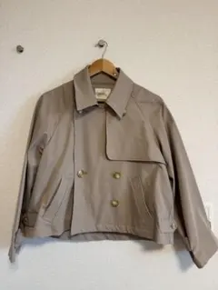 earth music&ecology ショート丈トレンチ ベージュ F