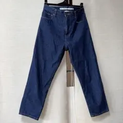 ニノアンドJEANS ダークブルー クロップド丈デニム