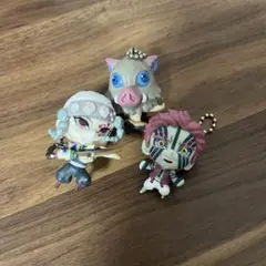 鬼滅の刃 キーホルダー 3個セット 宇髄天元 嘴平伊之助 猗窩座