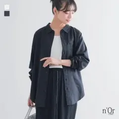 n'OrLABEL 風合いリネン混 シンプルシャツのサムネイル