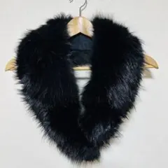 ブラック　リアルファーマフラー