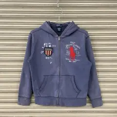 90s polobyralph fade zip hoodie bigpony