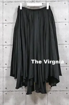 The Virgnia キュプラ アシメ タックフレアスカート ロング Mのサムネイル