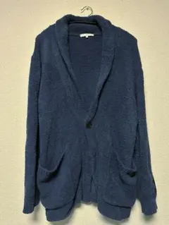 B:MING by BEAMS ブークレニット カーディガン 星 ブルー